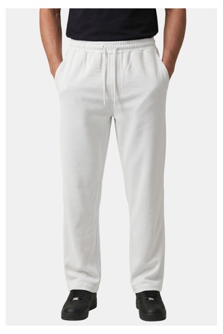 Deep Sea Deepsea Beyaz Baggy Style Likralı Lastikli İpli Erkek Spor Pantolon 2600262