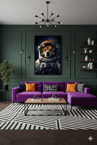 Astronot Kurt Uzay Bilim Kurgu Galaksi Konsept Sanat Cam Tablo