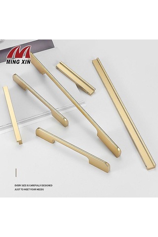 2 Adet Alüminyum Alaşımlı Kapı Kolu Siyah Altın Kapı Kolu Nordic Min