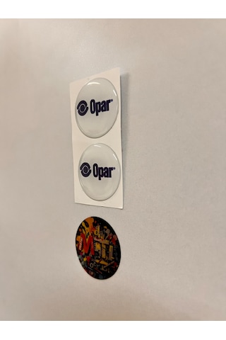 Opar Damla Sticker Etiket Direk Arması 3d Damla Silikon Etiketçiler İçin Opar Damla 2adet 3,5x3,5cm Beyaz