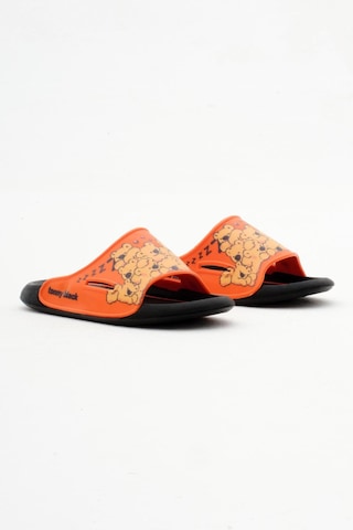 Tonny Black Poli Taban Ayıcık Desenli Çocuk Unisex Oranj Terlik Tbacr895 Oranj