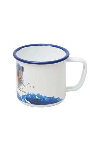 Emaye Kupa Beyaz Bear Beyaz