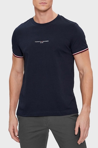 Tommy Hilfiger Sıfır Yaka T-shirt Regular Fit Siyah Siyah