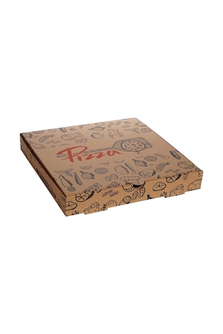 Mi x Baskılı Pizza Kutusu 24 CM 24 x 24 x 4 CM  300 Adet