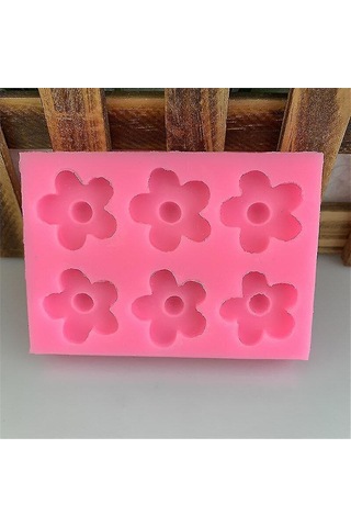 Kurabiye Kalıpları Yeni 5 Yapraklı Küçük Çiçek Şeklinde Yapışkanlı Kalıplar 2 Adet Diğer