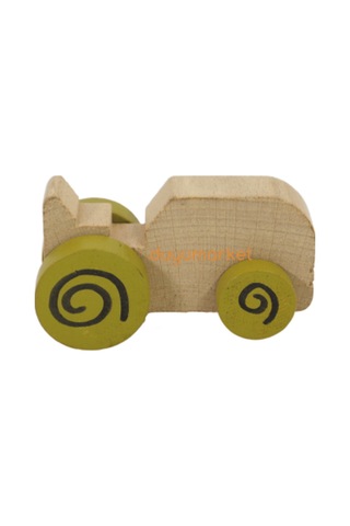 Mr. Quokka Ahşap Traktör - Hardal Sarısı