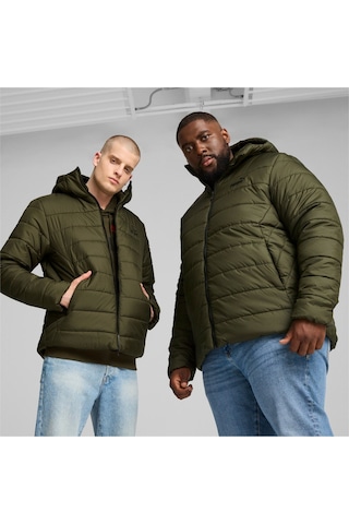 Puma Essential Padded Erkek Haki Kapüşonlu Mont Haki