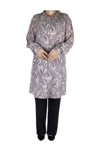 Kadın Önü Düğmeli Yakalı Kol Manşetli Gömlek Gülkurusu