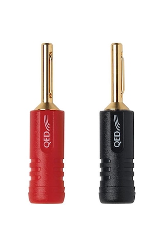 QED QE-1810 Airloc ABS 4mm Banana Konnektör (1 Kırmızı + 1 Siyah)