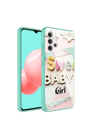 Ardemix Galaxy Uyumlu A32 4g Kılıf Kamera Korumalı Desenli Sert Silikon Epoksi Kapak - No5 NO5
