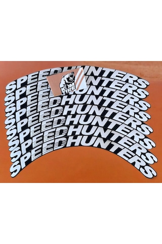 Speedhunters Motorsiklet Ve Otomobil Araç Lastik Yazısı 2.5 Cm 8 Adet Yapıştırıcı Arma Sticker