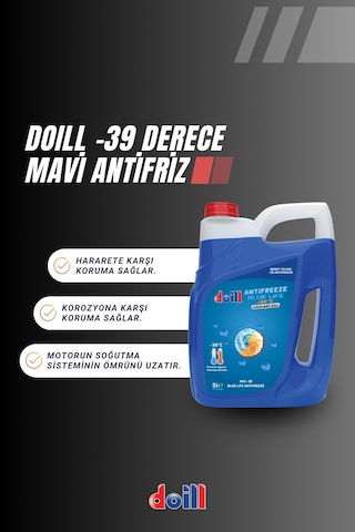 -39 / -40 Derece Hazır Karışım 5 Litre Mavi Antifriz - G11 Üretim Yılı: 2025 Mavi