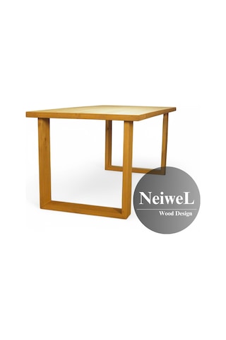 Neiwel Doer Doğal Ahşap Yemek Masası-120-260 Açık Ceviz