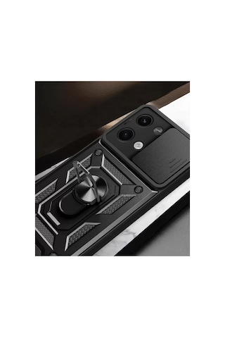 Poco X6 Kılıf Pars Lens Yüzüklü Silikon - Kırmızı Bzsxx00 1