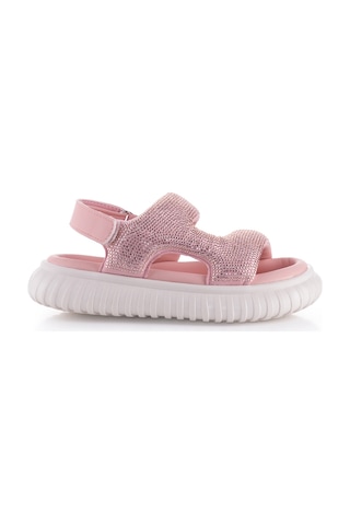 Kız Çocuk Taşlı Rahat Sandalet 26y846 Pembe