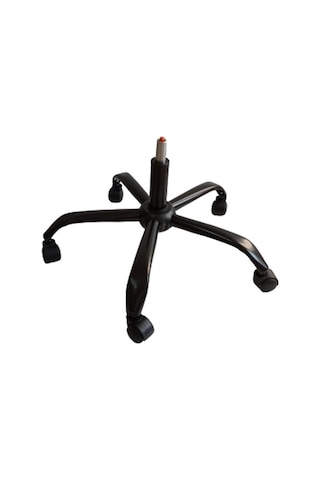 Kamusalmarket Çalışma Sandalyesi Metal Siyah Yıldız Ayak Pistonlu