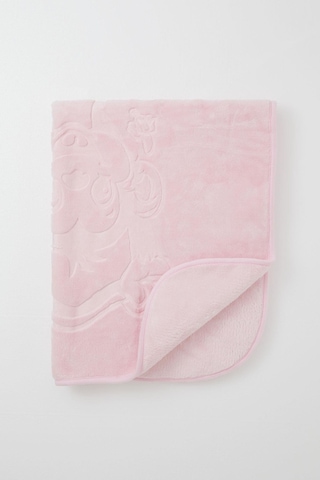 Golden Golden Yenidoğan Bebek Battaniyesi Emboss Kabartma Maymuncuk Baskılı Standart, Pembe