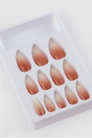 Hnrlıshp Orange Takma Tırnak-sütlü Kahve