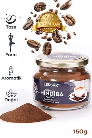 Leksak Hindiba Kahvesi 150gr. Premium Taze Öğütülmüş Doğal Cam Kavanoz'da 60 Kullanım 1 Ay Form & Keyif. Granül