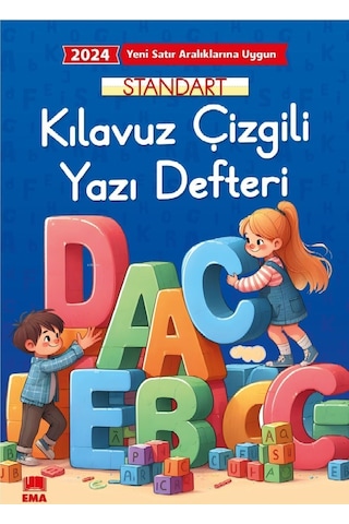 2024-2025 Yeni Mevzuata Uygun Standart Klavuz Çizgili Yazı Defteri 2 Adet A4 Boyutlu Renkli Baskı