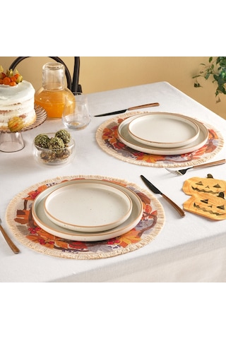 Karaca Larson 2li Amerikan Servisi 38 Cm Renkli