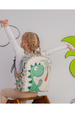 Dinozor Temalı M Boy Su Geçirmez Çocuk Çantası İlkokul, Anaokulu