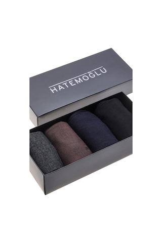 Bambu 4'lü Nefes Alabilen Kutulu Uzun Çorap Set Çok Renkli