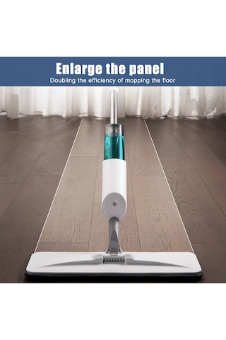 Geeroyoo 360 Derece Dönebilen Mikrofiber Yer Temizleme Süpürgesi - 270ml Şişeli, 2 Yıkanabilir Pedli, Parke Ve Fayans İçin