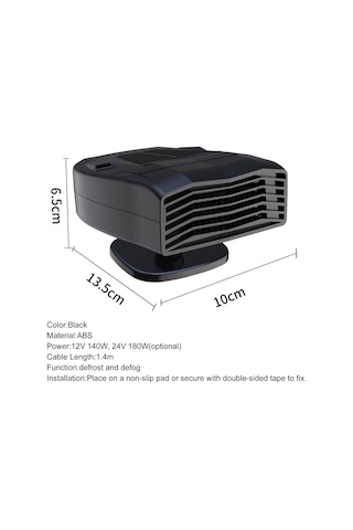 Lemestar 24v Araç Isıtıcı, Soğuk-ısı Akışı, Kar/tutkal/toz Temizleyici, 360 Dönebilen Otomobil Elektrikli Heater