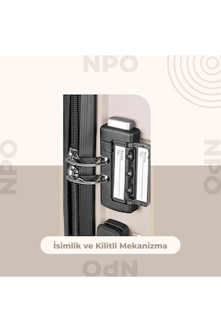 Npo Diamond Pp Polipropilen Küçük Kabin Boy Kırılmaz Valiz - Kemik