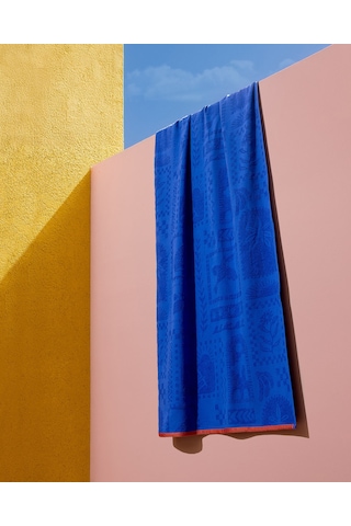 Madame Coco Mai %100 Pamuk Plaj Havlusu - Mavi - 70x150 Cm 8684427222812 MAvi