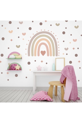 Pembe Gökkuşağı Duvar Sticker Diğer
