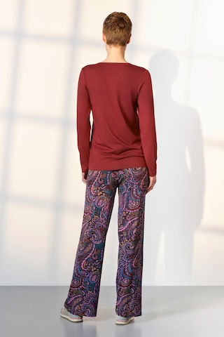 Doreanse Kadın Kırmızı Desenli T-shirt Pijama Takımı 25k4035-standart Kırmızı