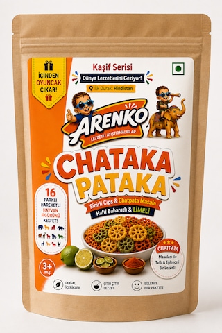Arenko Chataka Pataka Chatpata Masalalı Sihirli Cips Seti Süpriz Oyuncaklı