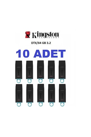 Kingston 64 GB Exodia Usb 3.2 DTX/64GB Usb Bellek 10 Adet