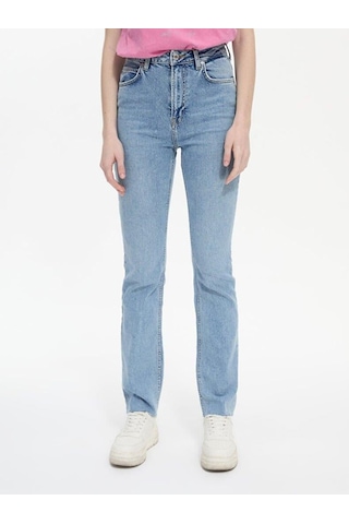 Ltb Betıana X Düz Paça Yüksek Bel Jean Pantolon 009516741556055241 Mavi Açık