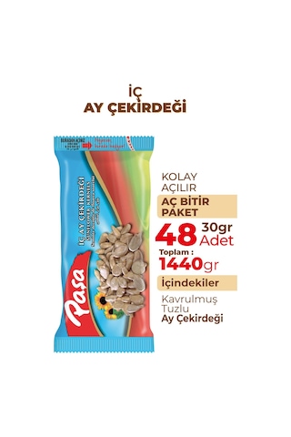 İşlenmiş İç Ay Çekirdeği 30 Gr X 48 Adet 1440 Gr