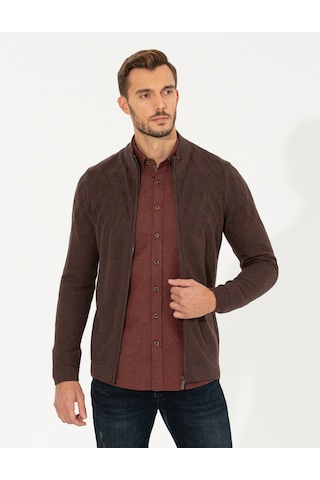 Pierre Cardin Erkek Açık Kahverengi Hırka Triko 50258802-vr160 Açık Kahverengi