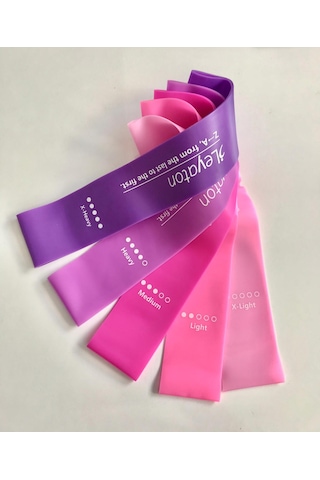 Leyaton Latex Aerobik Bandı 5'li Set New Color Özel Çantalı