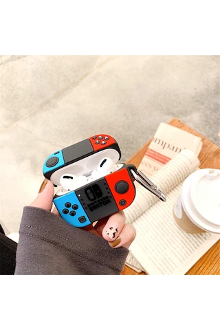 E2M Apple Uyumlu AirPods 3 KILIF NINTENDO MAVi