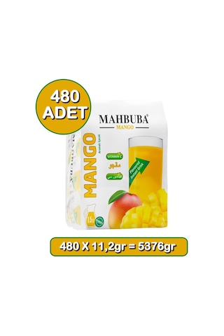 Mahbuba Mango Aromalı Soğuk Toz İçecek 480x11.2gr 11.2 G