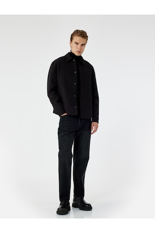 Koton Pamuklu Normal Bel Vintage Straight Fit Jean Pantolon Siyah 6wam40072nd Siyah