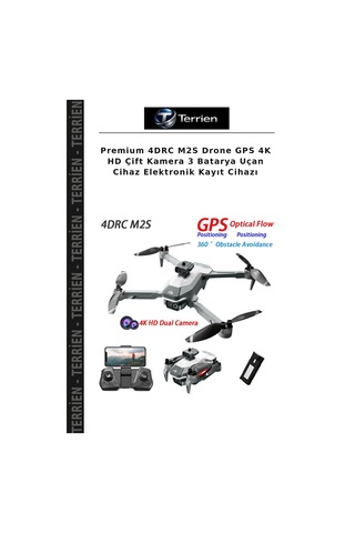 Premium 4drc M2s Drone Gps 4k Hd Çift Kamera 3 Batarya Uçan Cihaz Elektronik Kayıt Cihazı