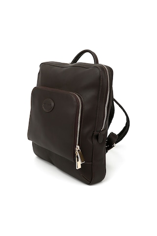 Gönderir Kahverengi Hakiki Deri El Ve Sırt Çantası Kahverengı