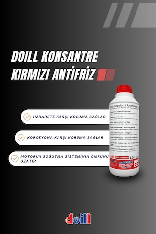 Doill Konsantre - Saf Kırmızı Organik Antifriz - G12 1.5 L
