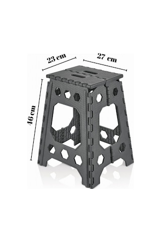 Piev Katlanır Çok Amaçlı Kolay Taşınır Kamp Piknik Tabure Antrasit