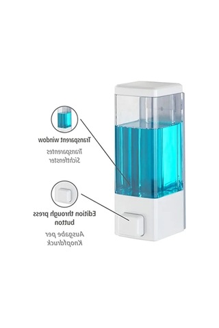 Duvara Montajlı Sıvı Sabun Ve Dezenfektan Dispenseri - 320 Ml Kapasite 12 Izgara