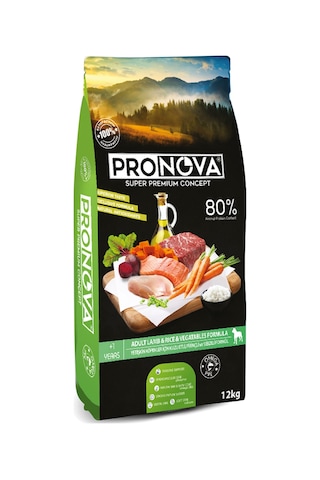 Pronova Düşük Tahıllı Kuzu Etli Yetişkin Köpek Maması 12 KG