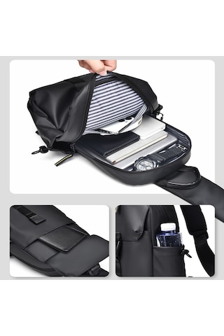 Sones Weıxıer 2023 Büyük Kapasiteli Çapraz Göğüs Çantası Su Geçirmez Bisiklet Spor Tek Omuz Çantaları Gri