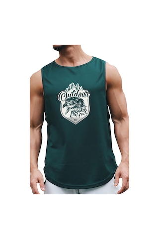 Bluu Outdooreagle Kolsuz Sporcu T-shirt Tank Top Spor Atlet